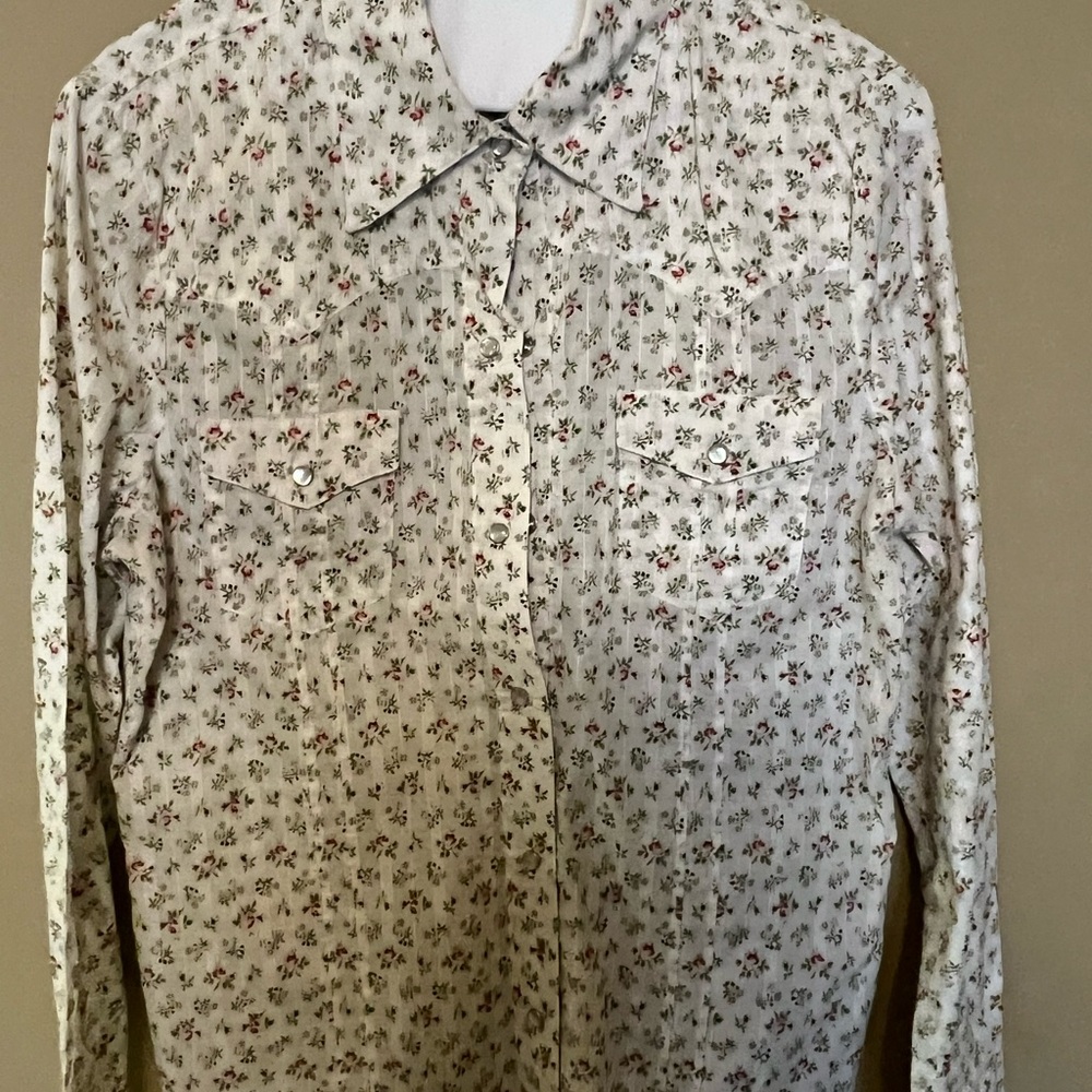 GAP Floral Print Shirt - Red and Green Accents